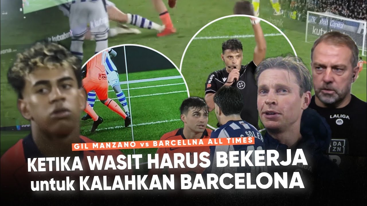 Saat WASIT jd satu2nya yg bisa kalahkan BARCA &ldquo;Amukan De Jong - tangisan Pedri&rdquo; WASIT2 Musuh BARCA