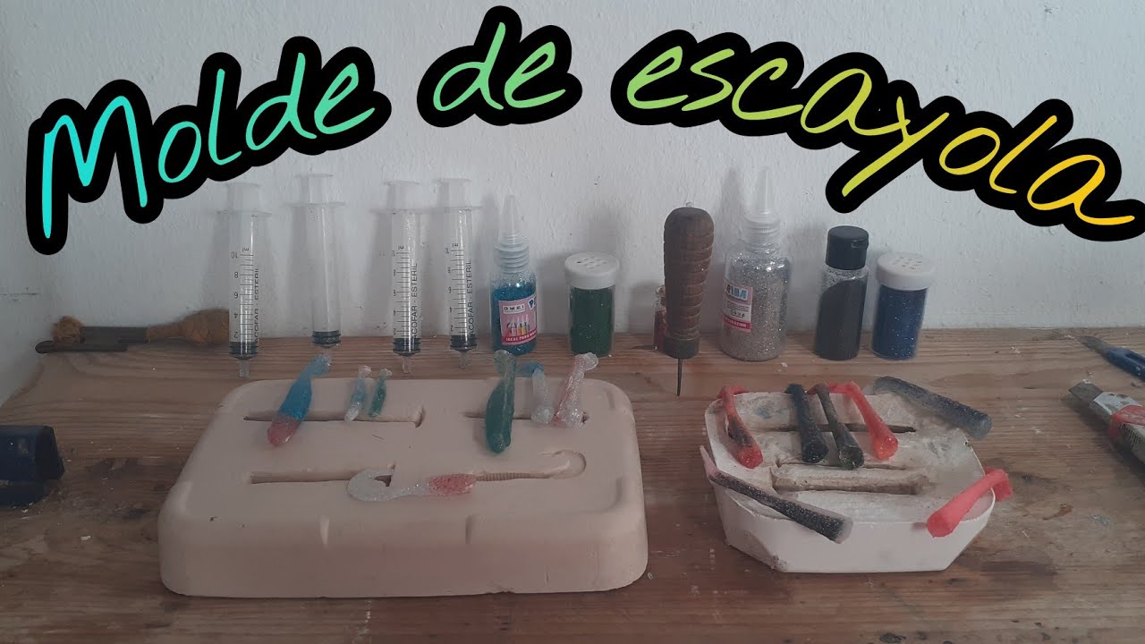 Como hacer SEÑUELO DE SILICONA CON MOLDE DE ESCAYOLA