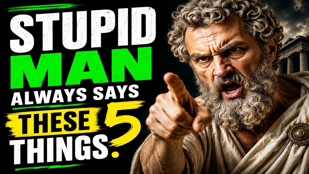 5 Things A STUPID Man Always Says l Stoic Philosophy l Stoic Mindset
