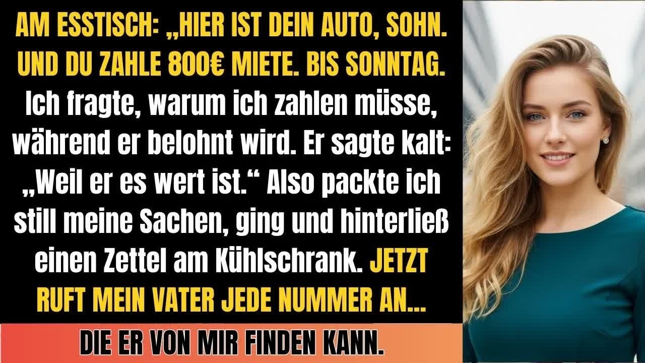 Mein Bruder bekam ein Auto, ich eine Rechnung Ich ging wortlos, hinterlie&szlig; aber einen Zettel