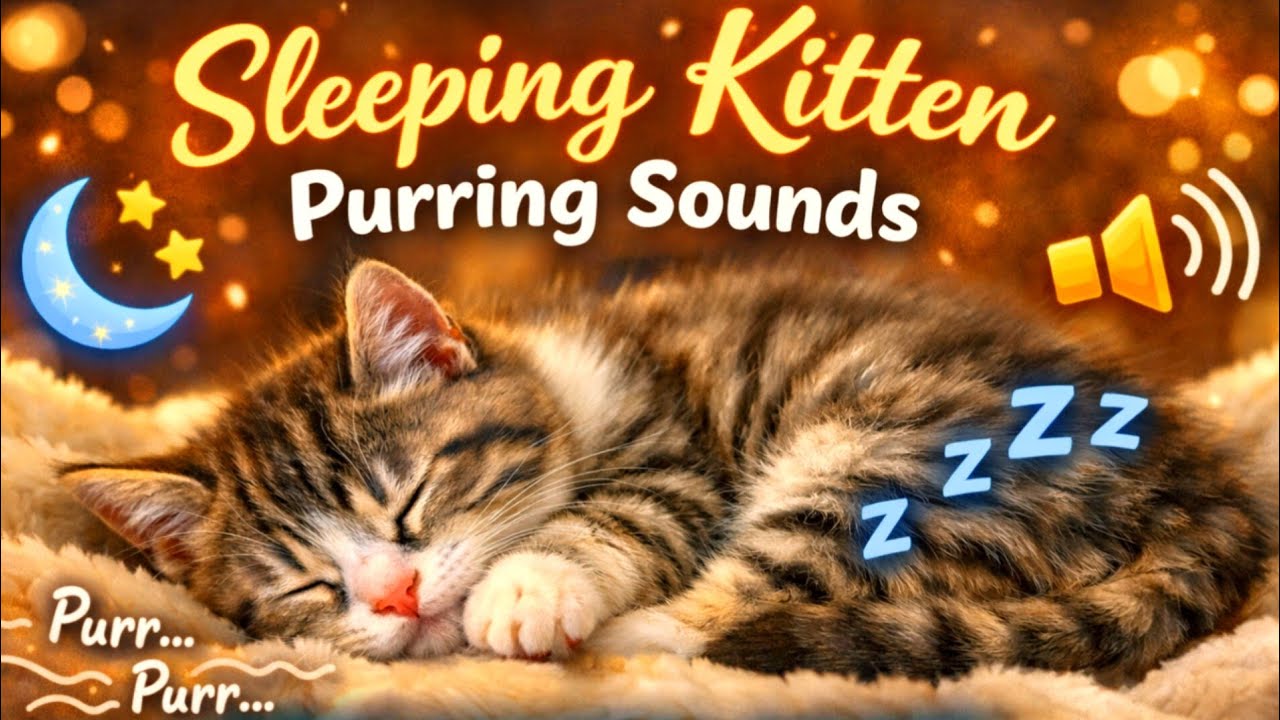 Instant Sleep in 30 Minutes 😴 | Kitten Purring & Gentle Rain Sounds