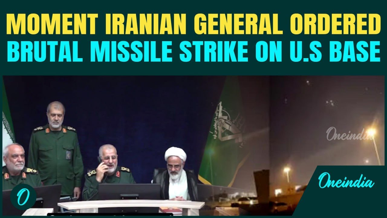 CHILLING FOOTAGE: Moment Iran General Ordered BRUTAL Missile Strike on US' Al-Udeid Base in Qatar