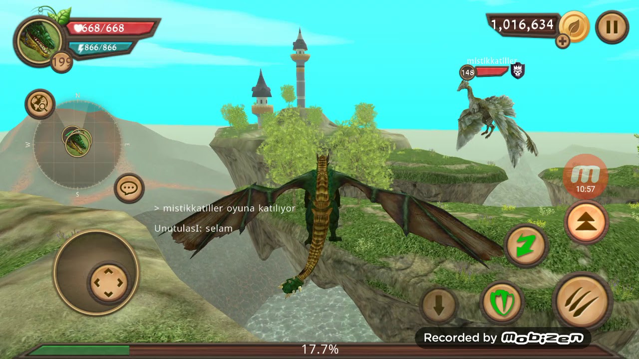 Dragon sim 200 lvl oldum Dragon sim Türkçe oynanış PENÇEWildCraft