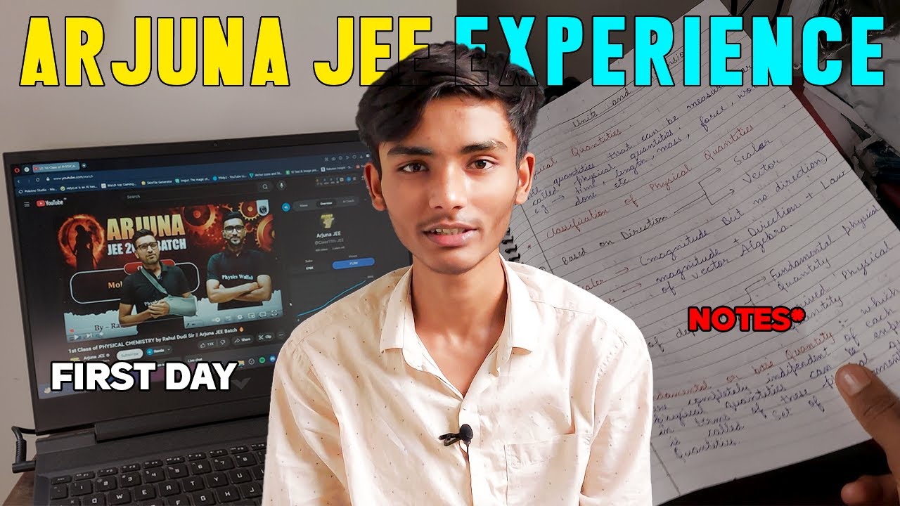My First Day of PW Arjuna JEE batch | JEE Aspirant and Regular School ☠️