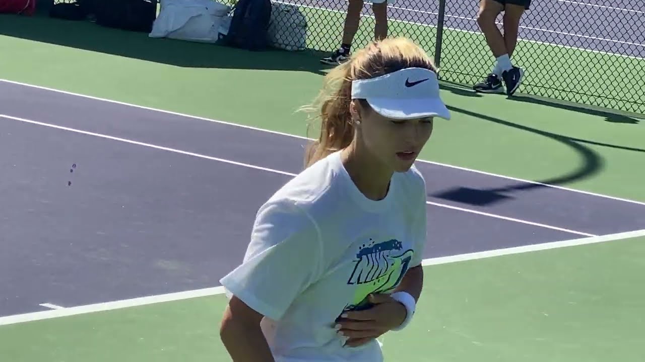 Anna Kalinskaya vs Kudermetova: Stunning Female Tennis Players in Practice #WTA #IndianWells 117