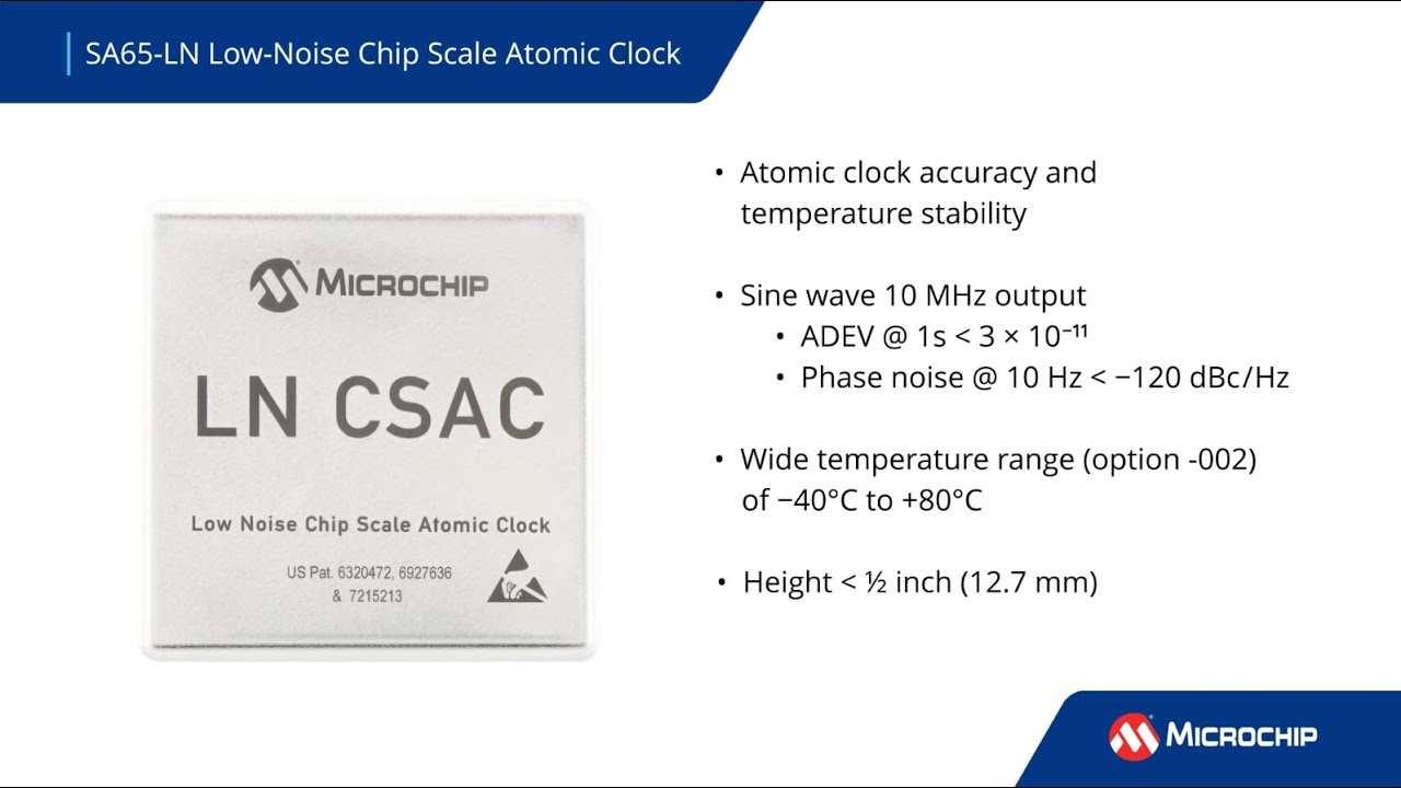 Microchip Technology | Low-Noise Chip-Scale Atomic Clock (LN-CSAC)