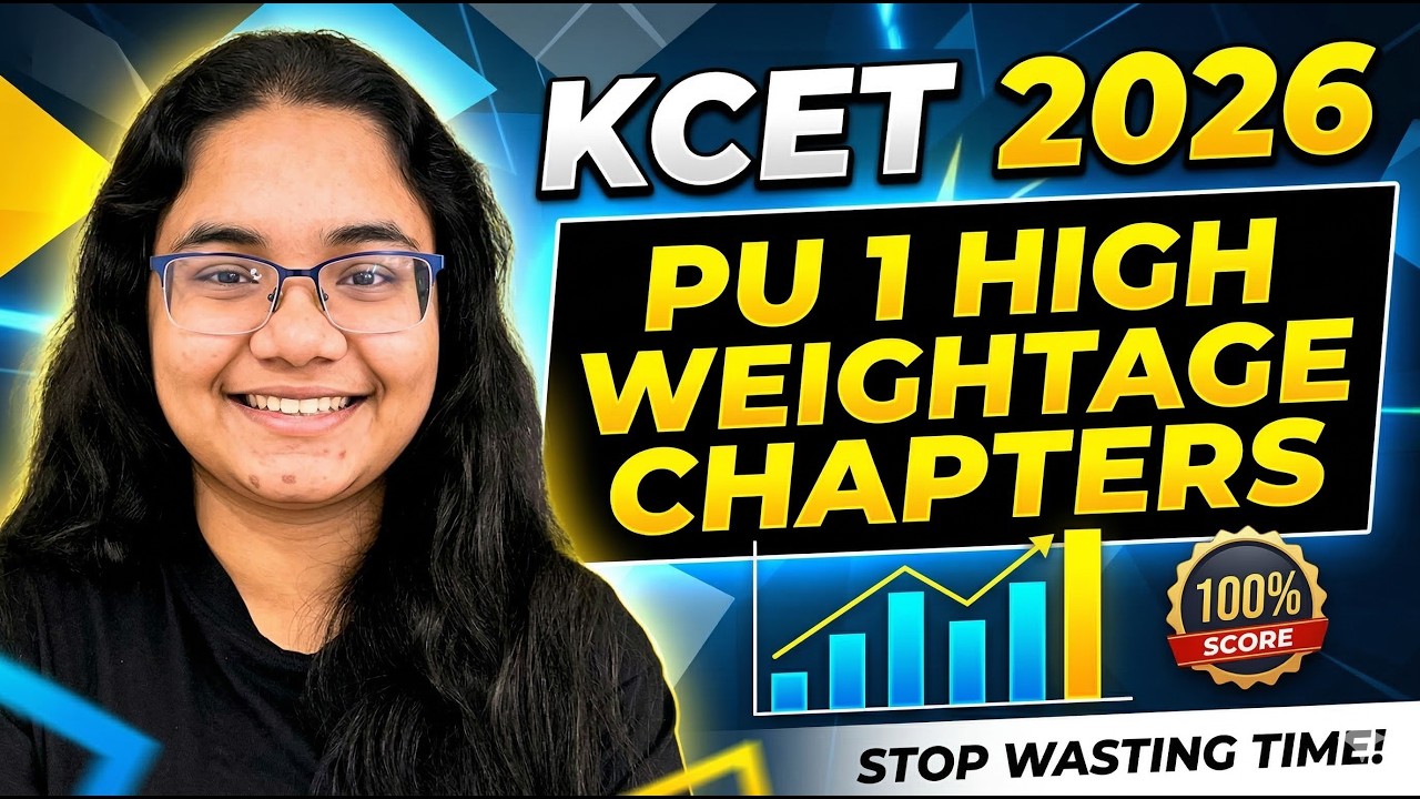 Распределение баллов по главам для KCET 2026 PU 1 | Стратегия подготовки к экзаменам по физике, х...