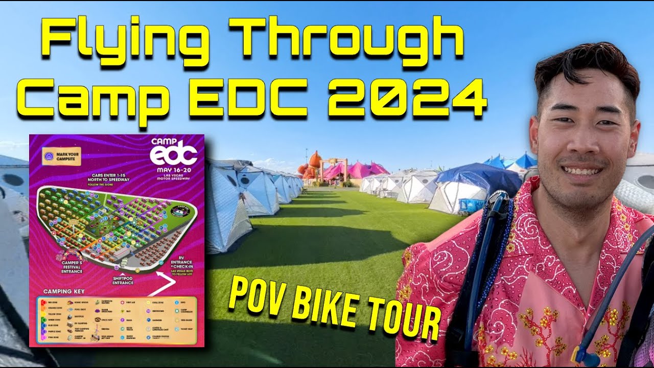 Flying Through Camp EDC 2024 - Full Bike Tour in one shot