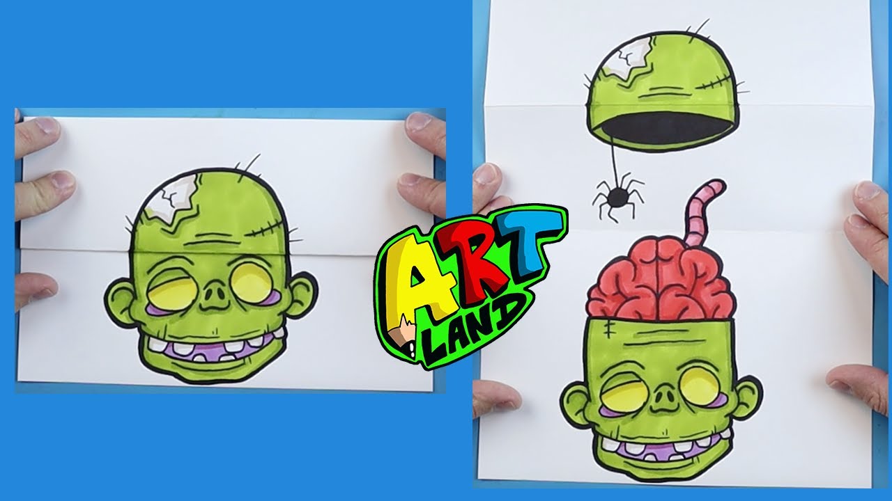 How to Draw a ZOMBIE SURPRISE FOLD!!!