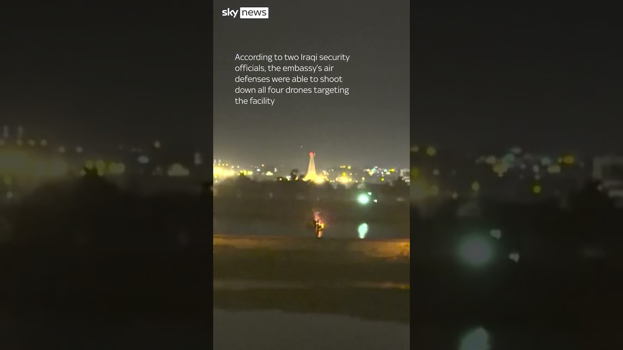Fire erupts after U.S. embassy in Iraq after drone attack