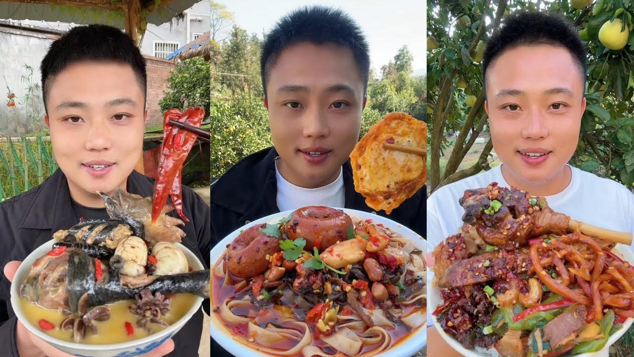 Yummy #90 Eat Meat 🍖🥓🫑🌶️🦑🍲, chicken 🍗🍗, Shrimp 🦐🦐.. #mukbang #eatingshow #food 