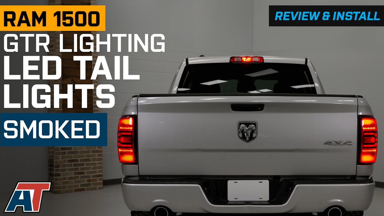 2009-2018 RAM 1500 GTR Lighting Carbide LED Tail Lights Smoked Lens Review & Install