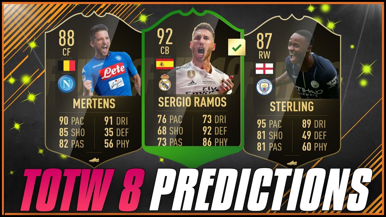 FIFA 19 - TOTW #8 PREDICTIONS ft. 92 Sergio Ramos, 88 Mertens & 87 Sterling! - #FIFA19 #TOTW8