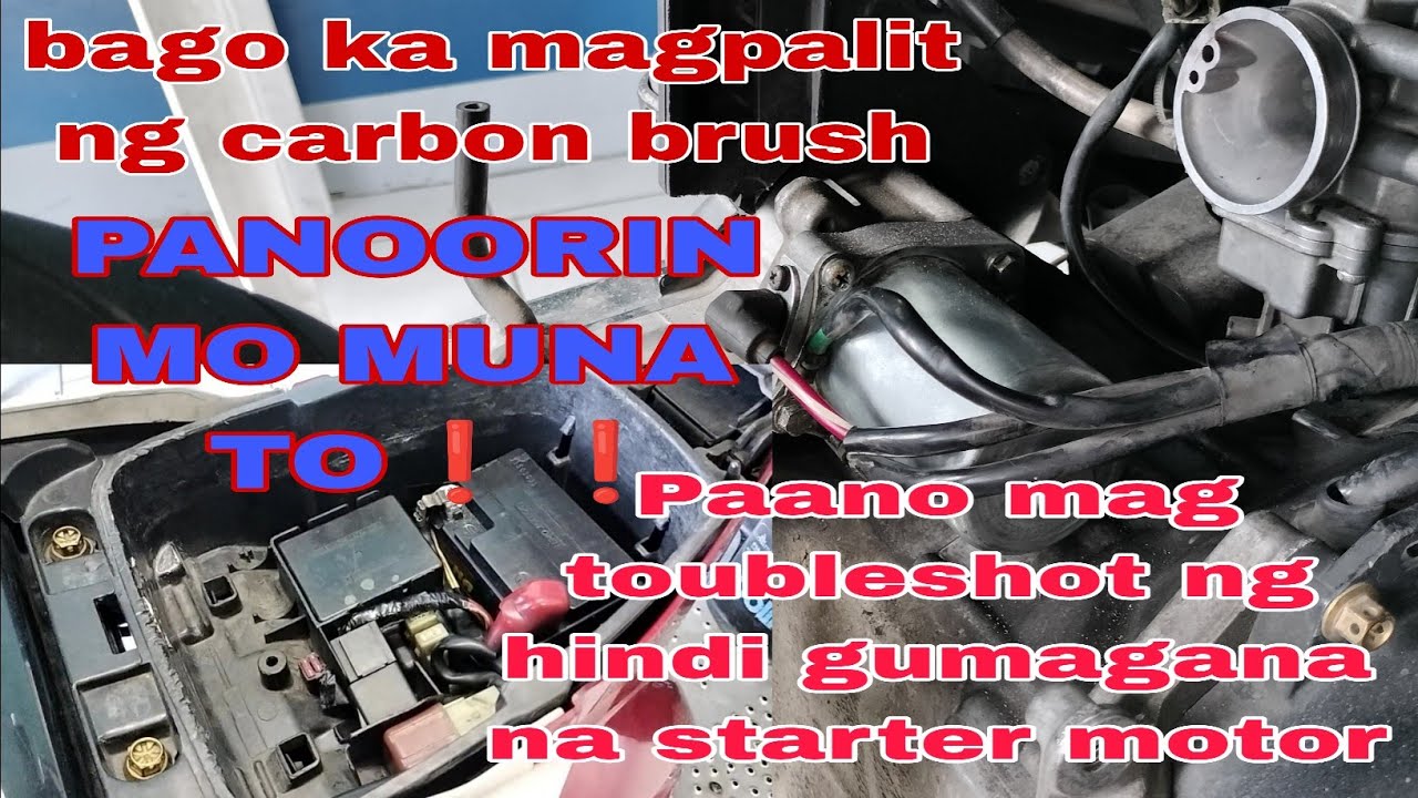 Paano mag palit ng carbon brush ng starter motor ng honda beat carb