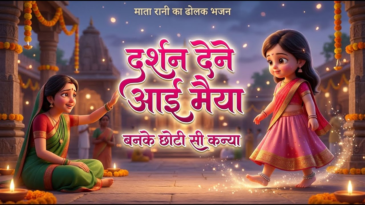 दर्शन देने आई मैया 🙏 | बनके छोटी सी कन्या | माता रानी का ढोलक भजन | Navratri Bhajan