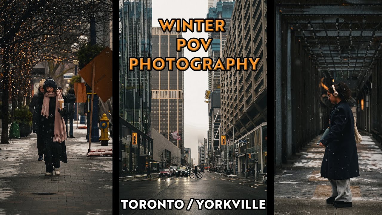 Snow In Toronto. Relaxing 25 minutes POV Street Photography (Yorkville)