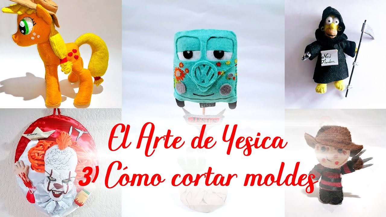 3. C&oacute;mo cortar moldes en fieltro /Curso b&aacute;sico para empezar en el mundo del fieltro.