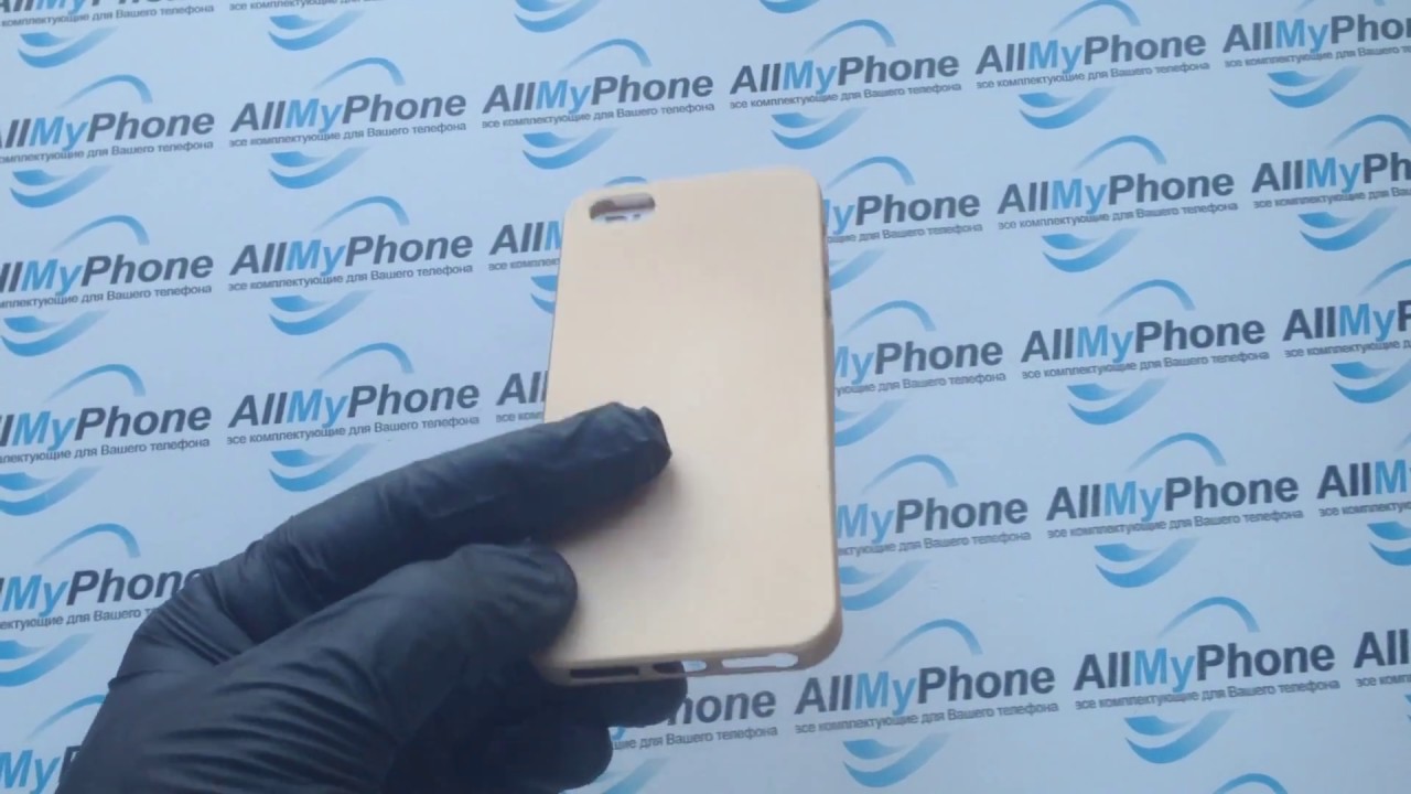 Чехол Slim Matte TPU case для Apple iPhone 5 / 5S / SE золотой