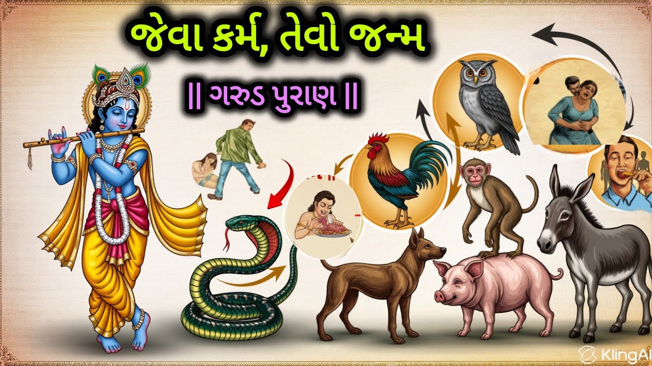 શ્રીકૃષ્ણ કહે છે: જેવા કર્મ, તેવો જન્મ | ગરુડ પુરાણનું રહસ્ય | Garud Puran Gujarati