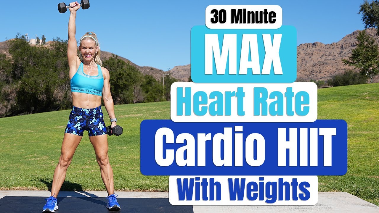 30 MINUTE MAX HEART RATE WORKOUT | Weighted Cardio HIIT | Full Body Explosive Power! 💥