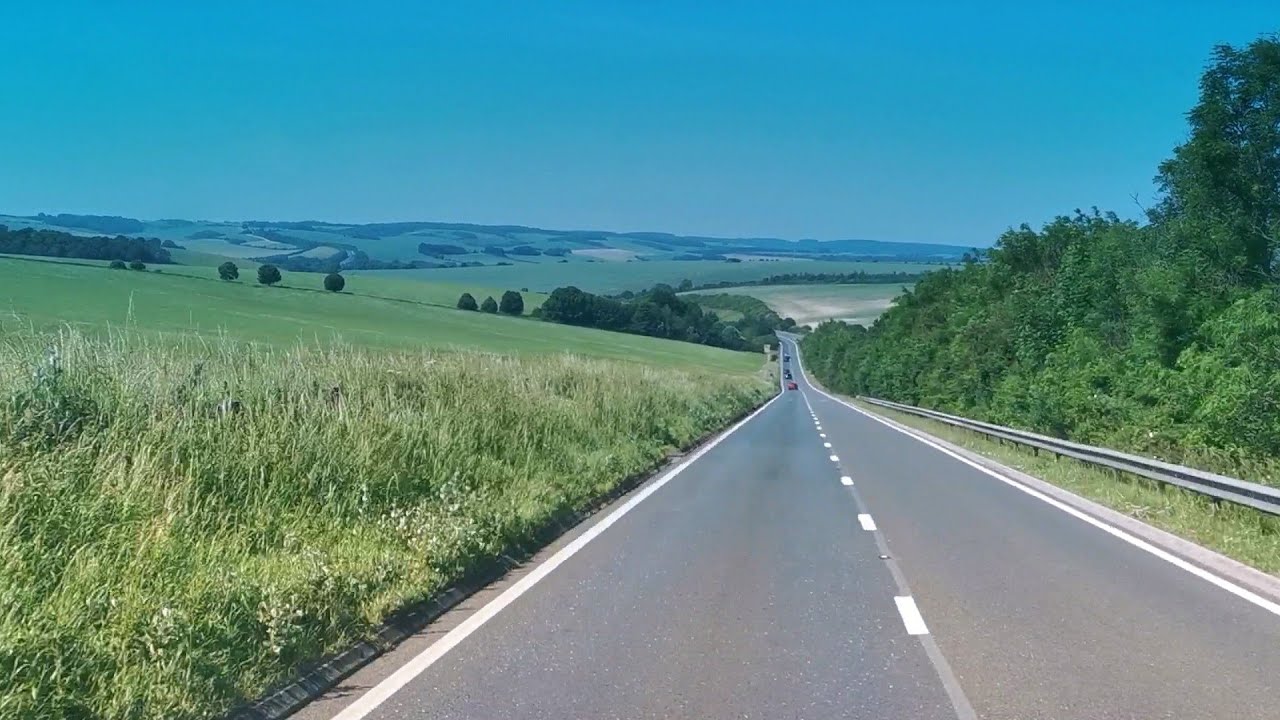 Surrey, Hampshire, Wiltshire and Somerset. Driving on M3 - A303 - A36 - A362 - Frome