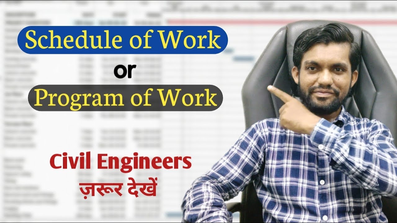 Schedule of work for building construction | program of work for building construction