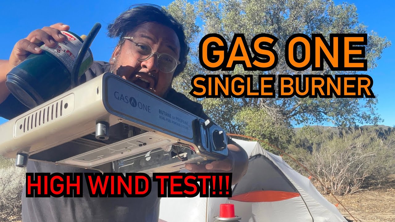 Gas One Stove. HIGH WIND TEST