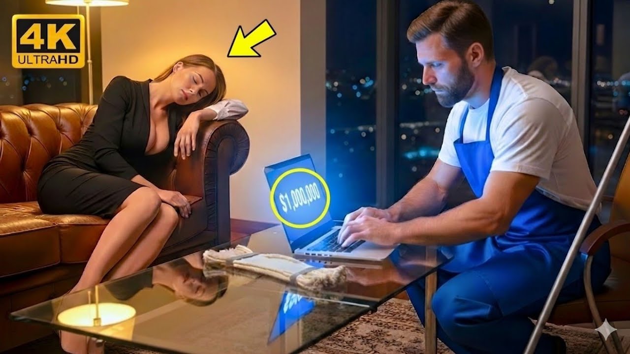 CEO, Temizlikçi Olarak Çalışan Bekar Babayı Kontrol Etmek İçin Uyuyormuş Gibi Yaptı...