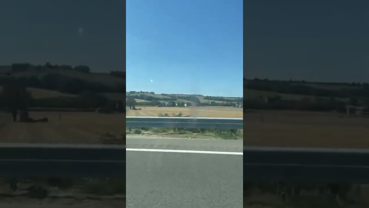 Driving past Medesano, Italy - from Malpensa Milan airport