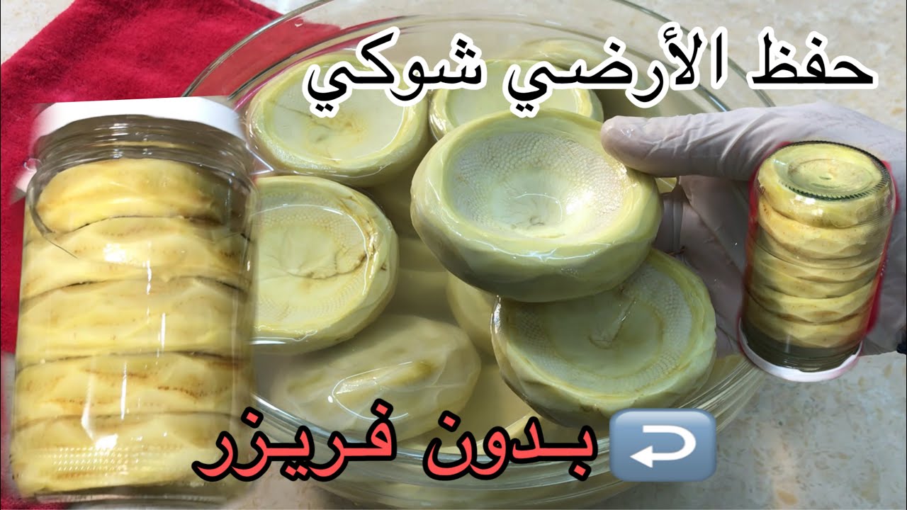حفظ الأرضي شوكي بدون فريزر وبالفريزر الانكينار- سلطة الارضي شوكي