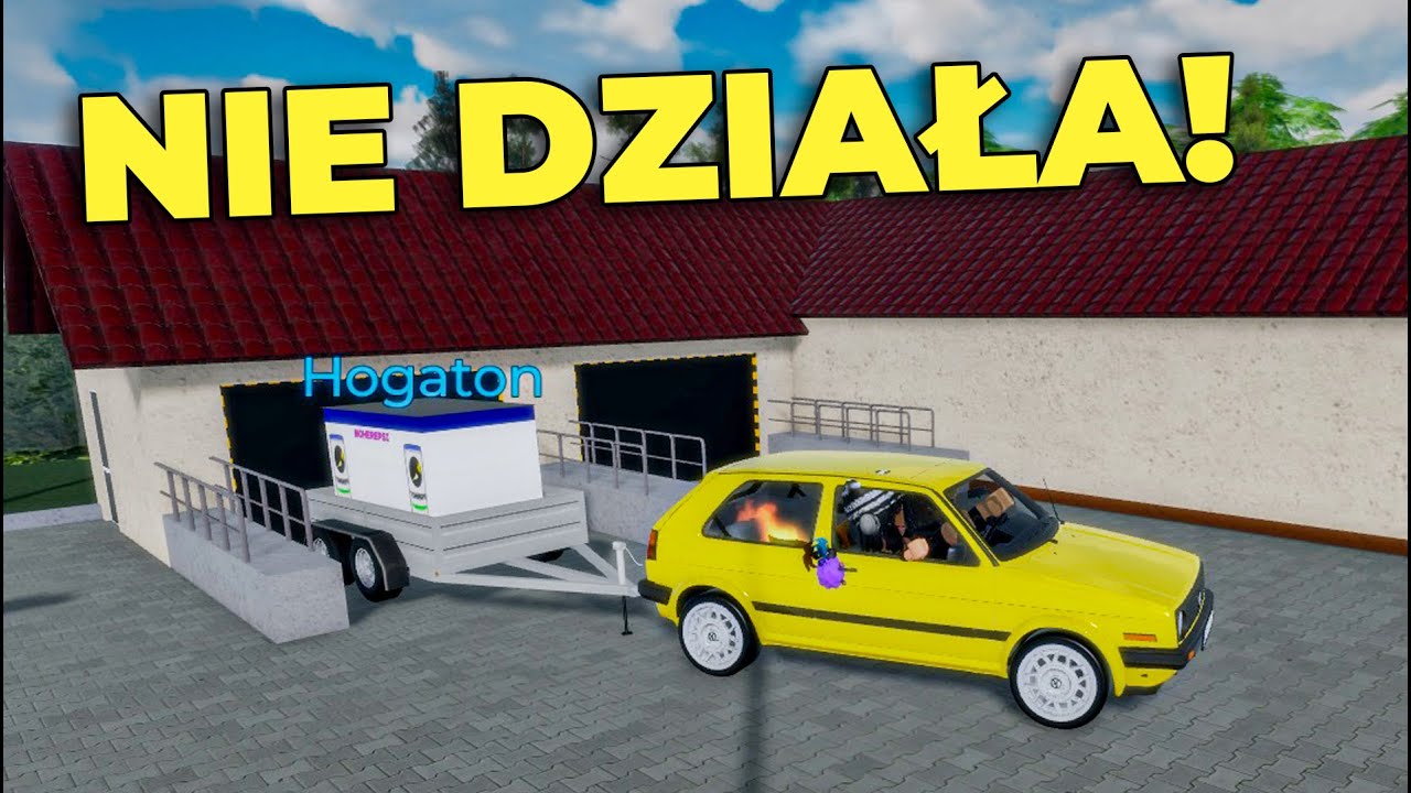 KUPIŁEM NOWY SAMOCH&Oacute;D ALE JEST PROBLEM - Hogaty i Bartek w Roblox - Złocone Trasy