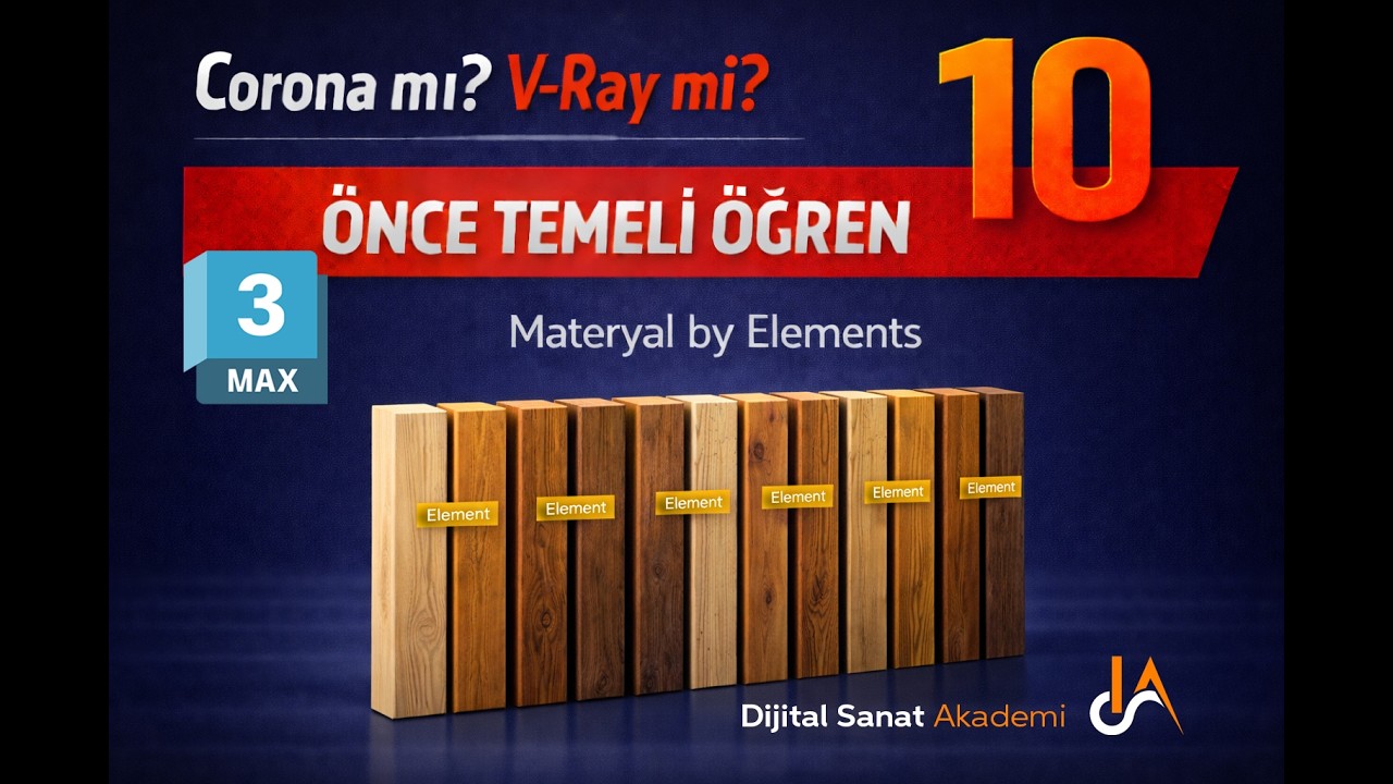 3ds Max l Materyal By Elements l 10