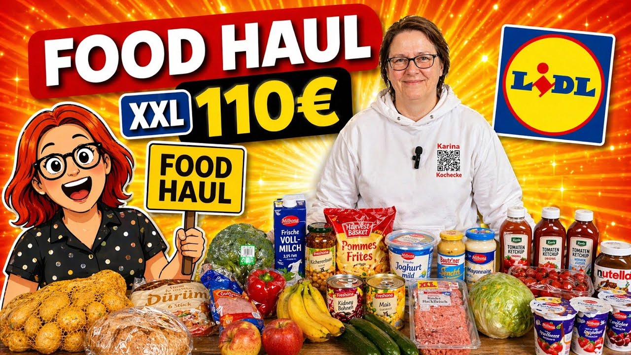 110€ Lidl Einkauf XXL 🛒 Wochenplan & Rezept Ideen
