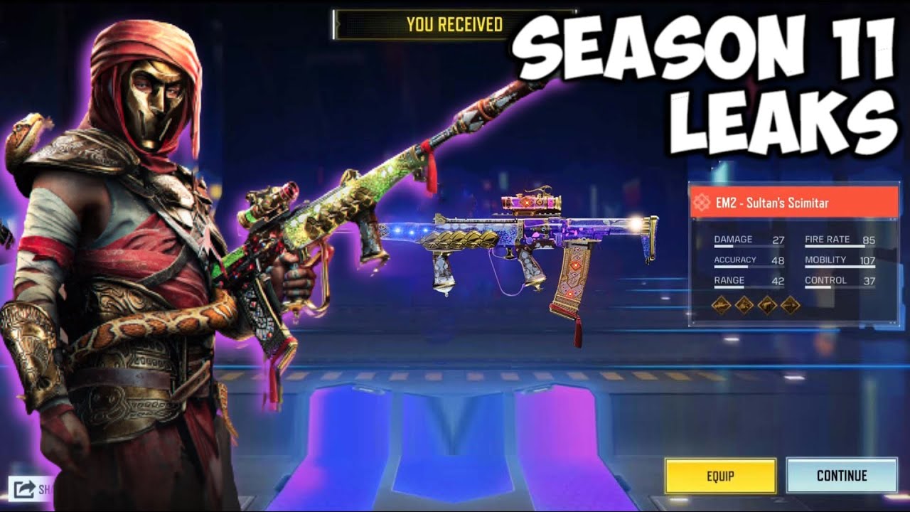 Mythic EM2 Sultan Scimitar | Biggest Legendary Crate | Season 11 Leaks | COD Mobile | CODM