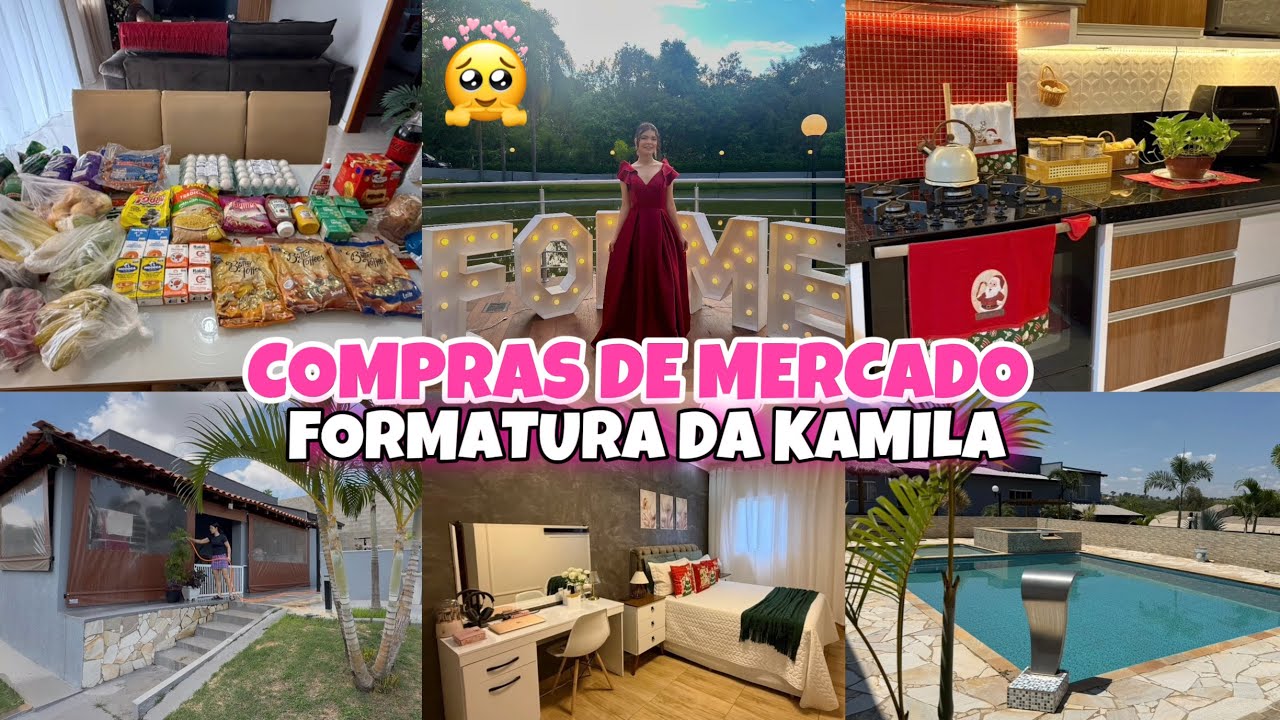 COMPRAS DE MERCADO NO ASSAÍ ATACADISTA / Formatura da KAMILA 🩷 Faxina + CESTA DE NATAL 