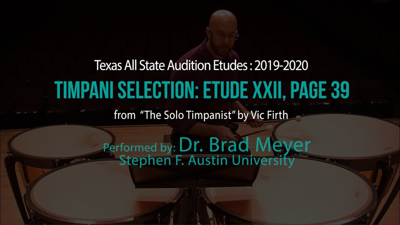 TMEA 2019 Percussion All-State Music: Timpani Etude