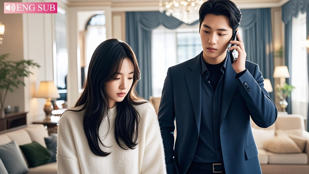 He talks to his lover before deaf wife,unaware she regained hearing;after she leaves, he breaks down
