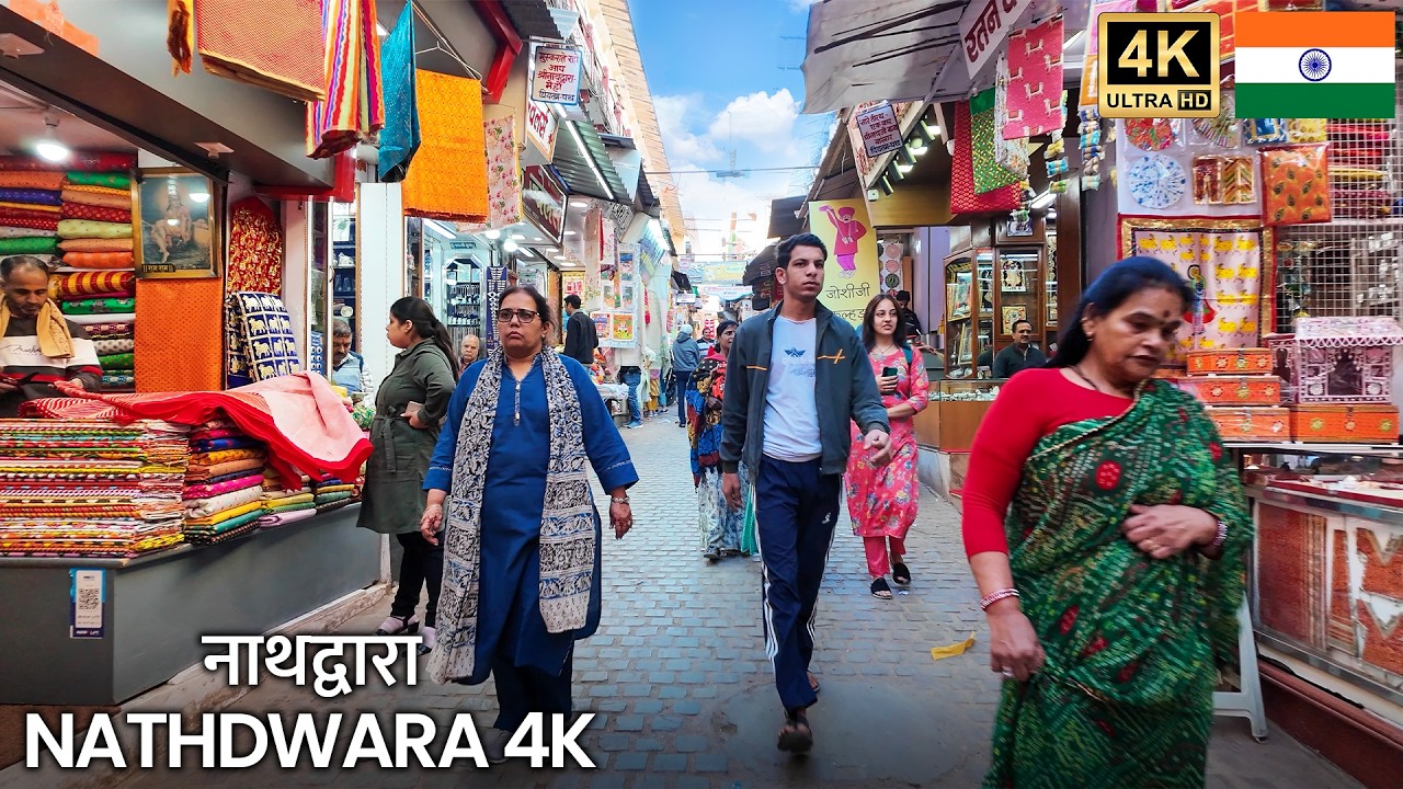 🇮🇳 4K HDR | Shrinathji Temple Area, Nathdwara | Nathdwara Real Walk 4K HDR