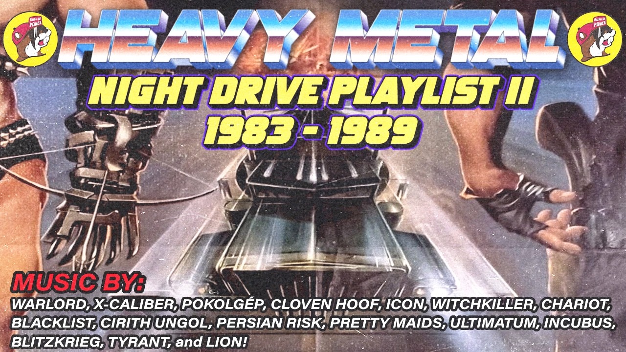 HEAVY METAL NIGHT DRIVE PLAYLIST II 1983-1989 [MUSIC+VISUALIZER]