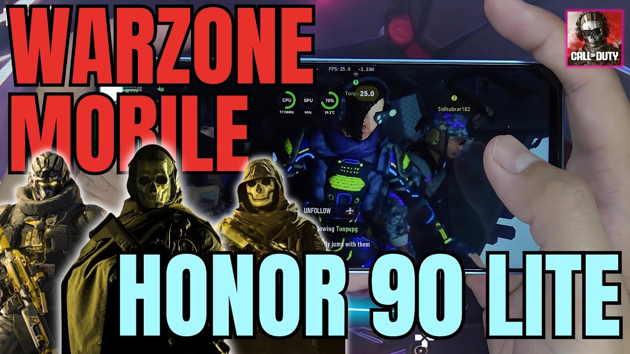 Honor 90 Lite test game Call of Duty Warzone Mobile