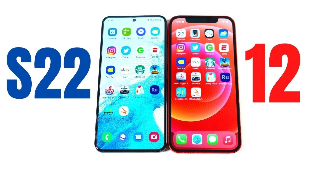 Galaxy S22 vs iPhone 12 Speed Test!