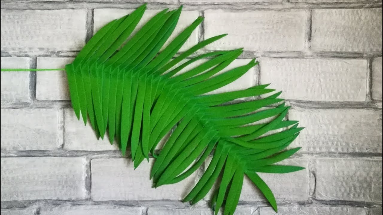 Листья из фоамирана для большой шляпной коробки