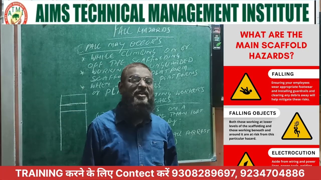 Important Topic of Fall Hazard Scaffolding Job | Live Training of Nebosh igc & Safety course @india