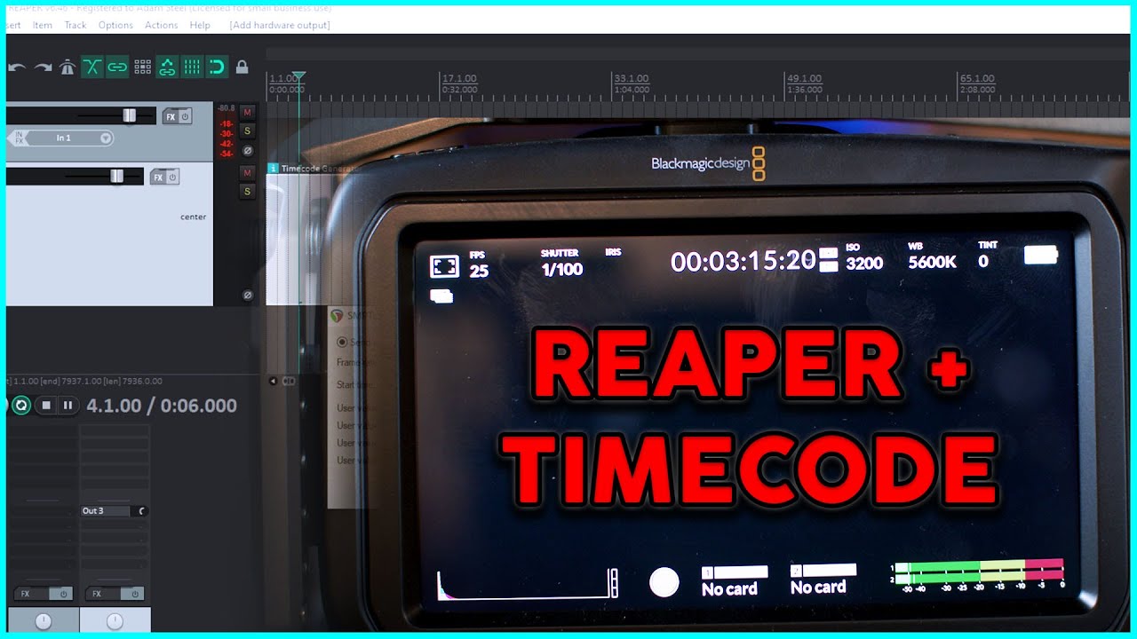 REAPER + Cameras + Timecode = Easy Editing