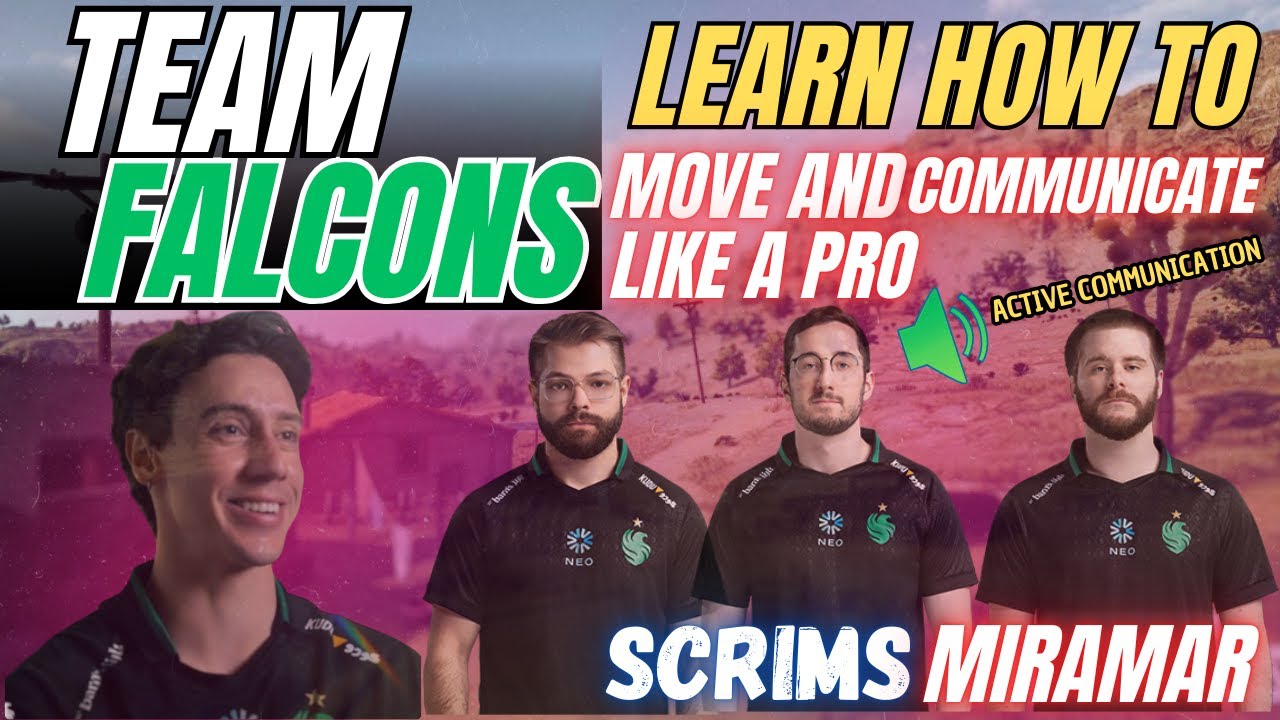 Falcons&rsquo; EPIC FINAL CIRCLE on MIRAMAR PRO SCRIMS😱&ndash; This is how a professional team communicates.