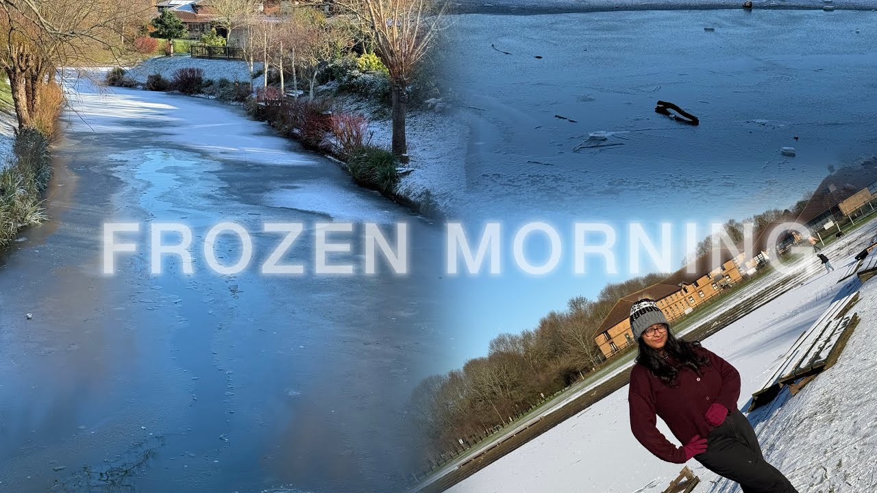 After whole night almost snowfall,A WHITE morning  river lake everything is frozen.. 