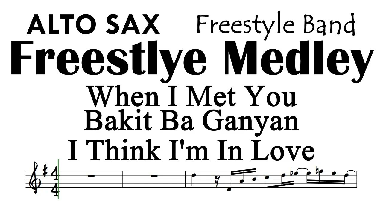 FREESTLYE MEDLEY Alto Sax Sheet Music Backing Track Partitura   Made with Clipchamp