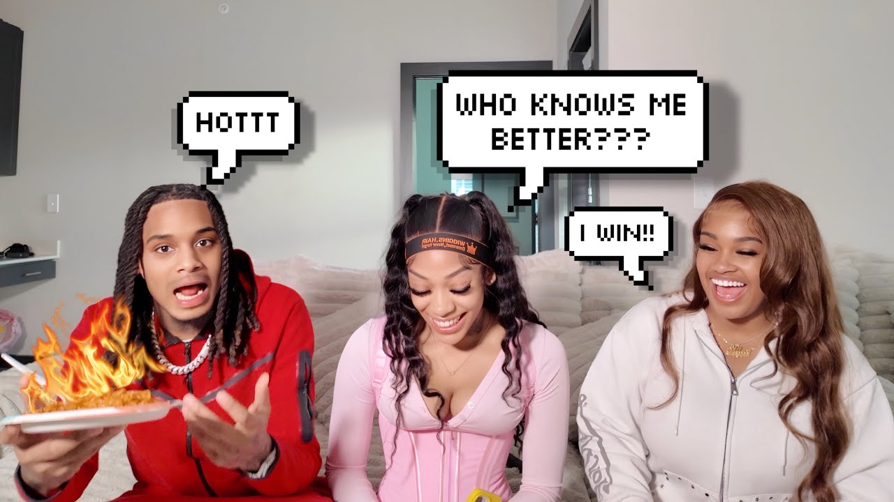 WHO KNOWS ME BETTER JALECE OR FLO?? x SPICY NOODLE CHALLENGE🔥🔥 *must watch*