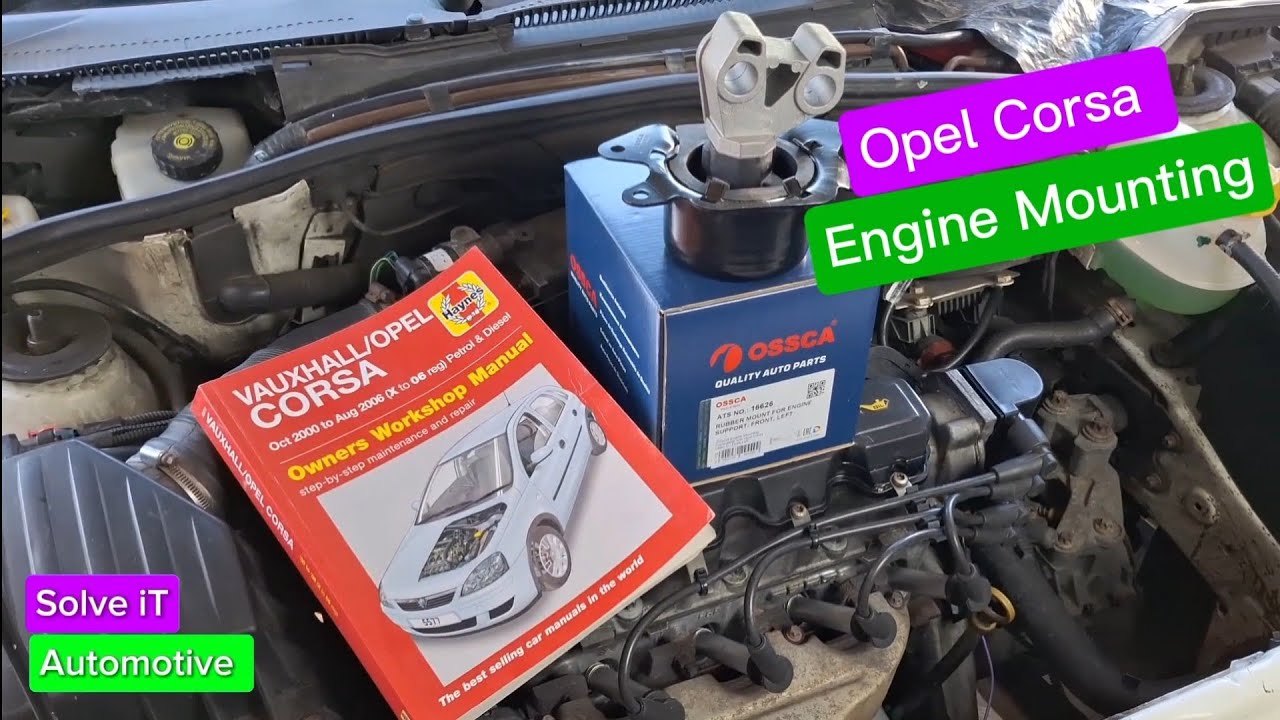 Opel Corsa Utility 1.4i Left side engine mount replacement 