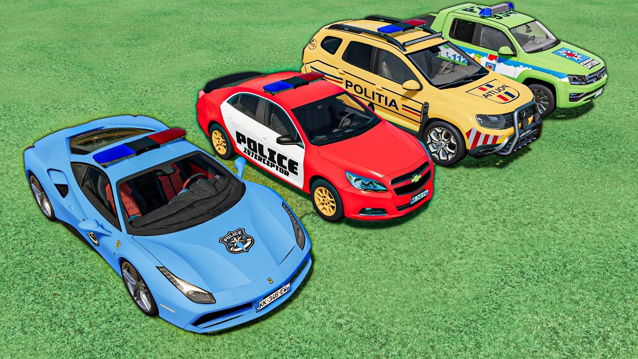 ALL TYPE POLICE CARS TRANSPORTING TO GARAGE ! FS22